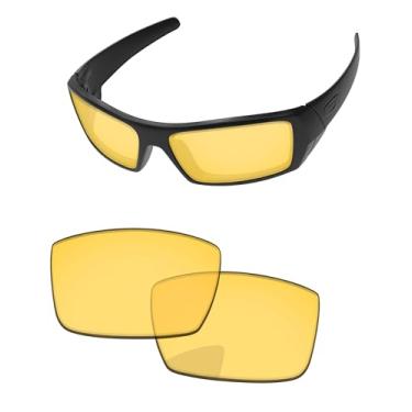 Imagem de PapaViva Lentes de reposição para óculos de sol Oakley Gascan OO9014 60 mm, Amarelo HD, Gascan