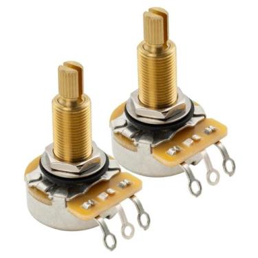 Imagem de Kit de Potenciômetros Latonado CTS Eixo Longo Para Guitarra PRS - 500K