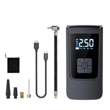 Imagem de Compressor De Ar Bomba e Calibrador Para Pneu Bola Colchão - Importado