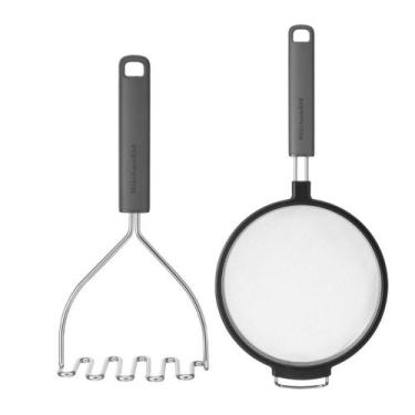 Imagem de Jogo Peneira e Amassador Batatas Cozinha Cinza KitchenAid