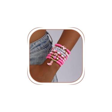 Imagem de Dlknp 7 peças de pulseiras ocidentais femininas elásticas turquesa com contas conjunto boho, joia de cowgirl para mulheres ocidentais, Medium, Liga de aço, Sem Pedra Preciosa