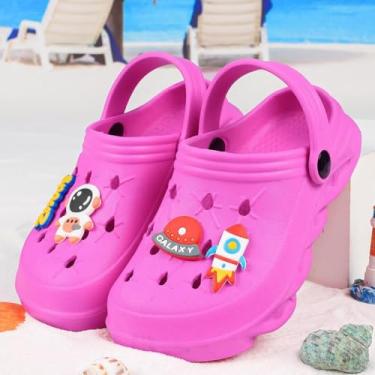 Imagem de Sapatos aquáticos clássicos para meninos e meninas com estampa de jardim, sandália Beah, Vermelho, 8.5-9 Toddler