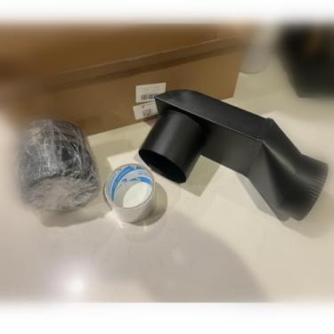 Imagem de Ventilador de secador de periscópio de aço inoxidável atualizado, kit de cotovelo reto de 90°, adequado para todas as aberturas de secadora de 10 cm, duto de exaustão de espaços apertados, ventilação