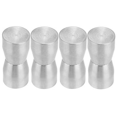 Imagem de Hilitand Portas de Vidro Comem Botões de Tração Em Aço Inoxidável para Escritório Em Casa, Instalação Durável para Armários de Cozinha, 4 Conjuntos de 4