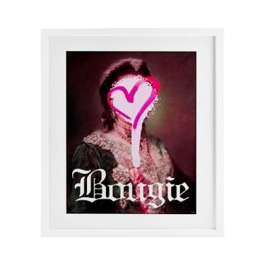 Imagem de Stupell Industries Retrato clássico Bougie Impressão emoldurada cinza sob vidro, design de Lil' Rue, 40,6 x 33,5 cm