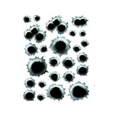 Imagem de Adesivos 3D de furo de bala e arranhões para carros, adesivos de simulação estereoscópica de furos de bala, decorações de tatuagem automotiva, decalques de carro à prova d'água, decalques automotivos