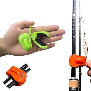 Imagem de 2 peças de clipe de vara de pesca de fixação rápida, sem ferramentas, suporte de 1 mão para varas de água doce, organizador seguro de equipamentos