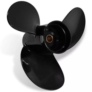 Imagem de JSPROP Hélice de barco de popa de alumínio de 8,9 x 8,5 para motores Tohatsu e Mercury 8-9,9HP, 12 dentes estriados, 3B2B64517-1, compatível com Tohatsu & Mercury 8HP 9,9HP, RH