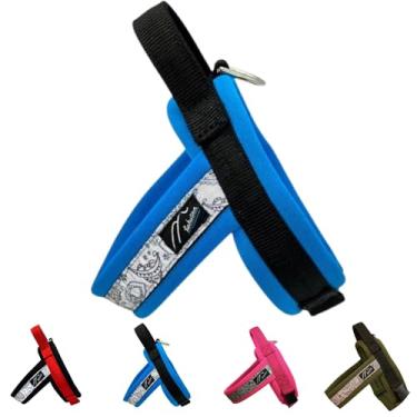 Imagem de 【Hakusan】 Arreio para cães de dragão justo – refletivo, paisley, sem estresse, feito no Japão, fivelas de um toque, fácil de colocar, (preto × turquesa, 4)