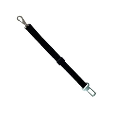 Imagem de Cinto de Segurança Universal para Pets, Trava Ajustável com Fivela, 4 Cores Disponíveis, Compatível com Todos os Veículos, Ideal para Cães e Gatos (Preto)