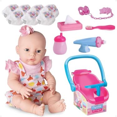 Imagem de Boneca Faz Xixi com Acessórios, Inclui Bebê Conforto, Mamadeira, Chupeta, Fraldinhas, Brinquedo para Meninas