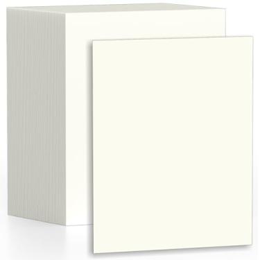 Imagem de 120 folhas de papel para impressora de cartolina creme, 21 x 28 cm, papel de cartolina marfim, papel de construção, 21 x 28 cm, papel-cartolina 200 g/m2 grosso para cartões DIY, cartões comemorativos