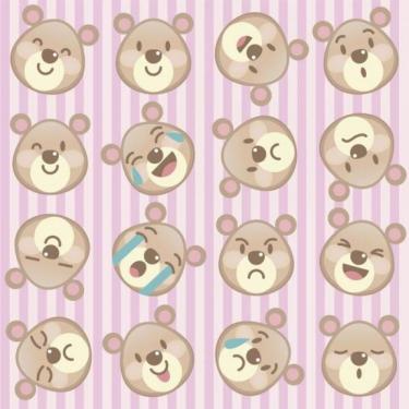 Imagem de Papel De Parede Infantil Ursinho Divertido
