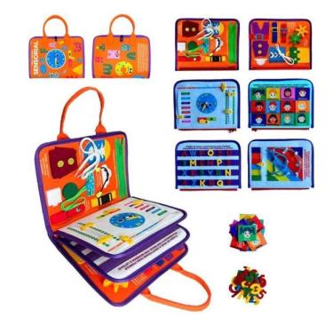 Imagem de Livro Educativo Montessori: Meu Livrinho Sensorial Maleta Educativa - Abc