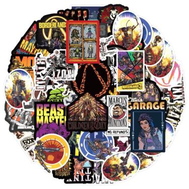 Imagem de Adesivo Borderlands Anime Vinil PVC impermeável 50 unidades