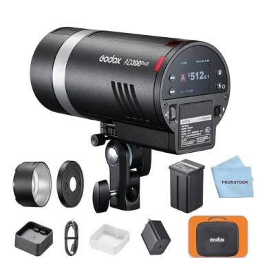 Imagem de Godox AD300Pro II AD300ProII Luz estroboscópica para uso externo, 300Ws 2,4G TTL HSS 1/8000s Studio Flash Monolight, 1/512 Power, 2800K-6000K, lâmpada de modelagem bicolor de 12W, compatível com GODOX