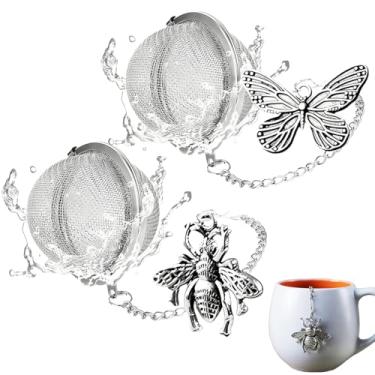 Imagem de Bola de infusor de chá de aço inoxidável reutilizável, para bebidas quentes e geladas