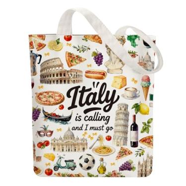 Imagem de ANATTASOUL Sacola de lona de algodão reutilizável para mulheres, bolsa de ombro de tecido durável com bolsos com zíper para compras, férias, trabalho, academia