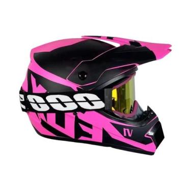 Imagem de Kit De Capacete De Motocross Para Adultos E Jovens Com Óculos MX E Luv