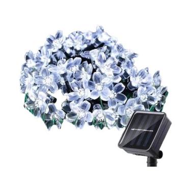 Imagem de Luz De Cordão Solar De Flor De Cerejeira Sakura 5/7/12/22M Lâmpada LED