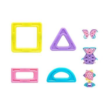 Imagem de Blocos De Construção Magnéticos 3D Macaron Médio Brinquedo Educativo S
