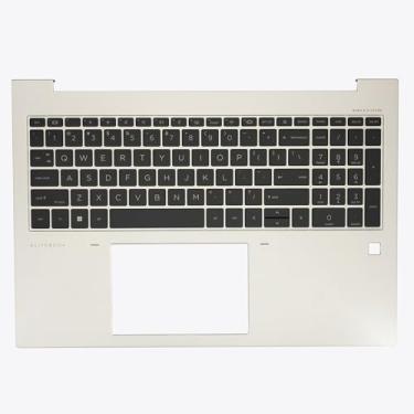 Imagem de Jxjslp Substituição superior apoio para as mãos para HP EliteBook 860 G9 G10 com layout dos EUA teclado retroiluminado conjunto N08145-001 prata