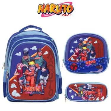 Imagem de Mochila Escolar Menino Naruto Resistente Passeio De Costas - TOYS 2U