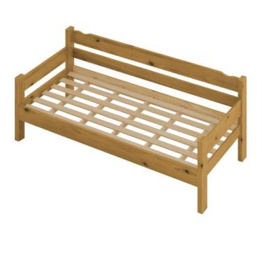 Imagem de Sofa Cama de Madeira Maciça Cor Nogueira - Nemargi