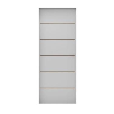 Imagem de Porta de Madeira 210x82cm Espessura 3,5cm Mmc Primer Frisada Residence