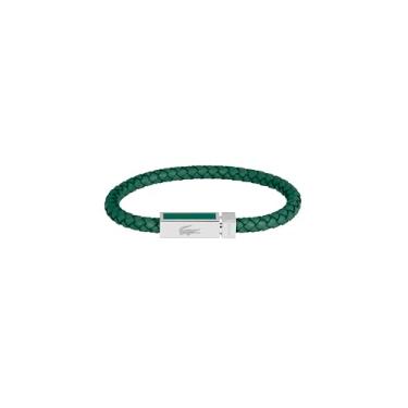 Imagem de Lacoste Pulseira masculina de couro trançado Rokel – Fecho magnético de aço inoxidável – Uso diário – Presente de joia para ele, standard, Couro, Sem Pedra Preciosa