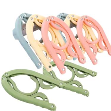 Imagem de 30UNS Cabide Plegável Viagem Portátil Rack de Secagem Doméstico Plástico Multifuncional Leve Econômico Espaço Prático para Roupas Calças Underwear