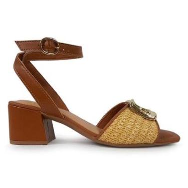 Imagem de Sandália Dakota Sisal Salto Bloco Tira No Tornozelo Y8213-Feminino