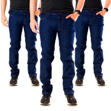 Imagem de Kit 3 Calças Jeans Masculina Tradicional com Elastano - VIT JEANS, Azu