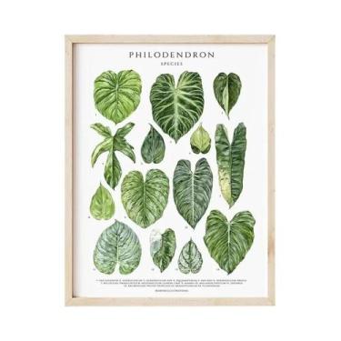 Imagem de Arte Em Tela De Folhas Botânicas Verdes, Plantas De Interior, Decoraçã