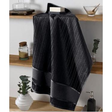 Imagem de Toalha Lavabo Velour Para Bordar Bella - Dohler, 910 Preto