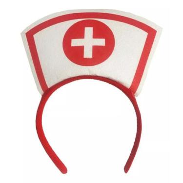 Imagem de Tiara Arco Enfermeira Enfermagem Cosplay Festas Fantasia Carnaval Luxo