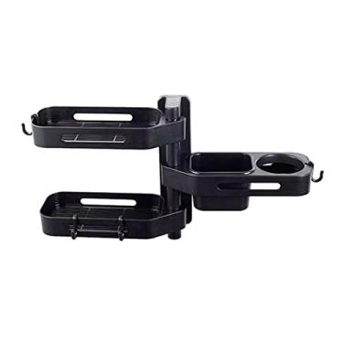 Imagem de Suporte para secador de cabelo, suporte de parede para secador de cabelo, simples, multifuncional, suporte para secador de cabelo, casa de banho, prateleira de armazenamento, prateleira suspensa para