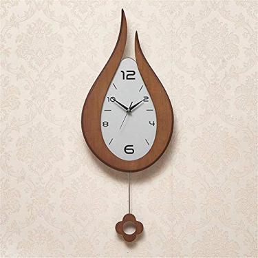 Imagem de U5GAAALPPQ9 Relógios de parede moderno minimalista sala de estar relógio de parede criativo nórdico atmosfera silenciosa estilo europeu relógio de pêndulo (B)