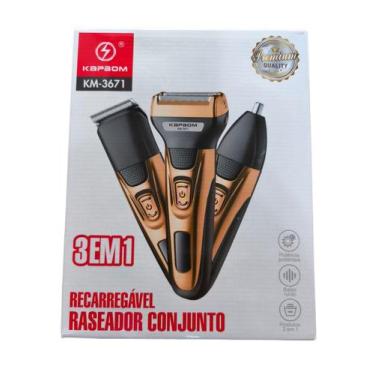 Imagem de Maquininha Km-3671 Para Barba e Aparador de Pelos Nasais - DS ELETRONI