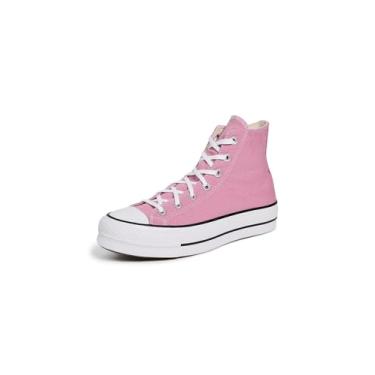 Imagem de Converse Chuck Taylor All Star Lift plataforma feminina, Cliffside rosa/branco/preto, 35