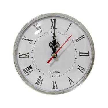 Imagem de x3anggyt5 Relógio redondo para sala de estar com movimento de quartzo de 130 mm para inserção de cabeça, relógio clássico, artesanato, números romanos, peça de substituição, faça você mesmo, decoração