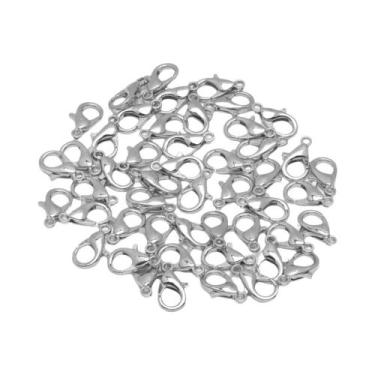 Imagem de Fechos De Lagosta Banhados a Prata 50 Peças 10-21mm Para Fabricação De