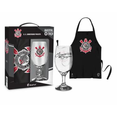 Imagem de Kit Presenta Avental + Taça Corinthians Timão Divertido