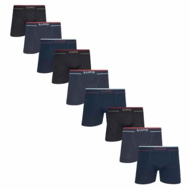 Imagem de kit 9 Cuecas Boxer Box Lupo Microfibra Original Esporte Atacado Sem At