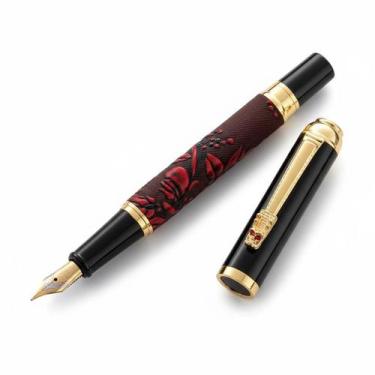 Imagem de Caneta Tinteiro Executiva Elegante Pena Alto Relevo 0,5Mm - Luyke