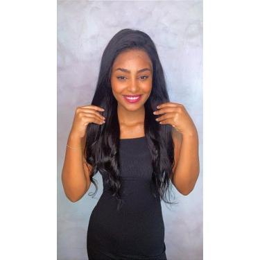 Imagem de Peruca Lace 360 STRAP Cabelo Humano Lisa e Ondulada 60cm - Conforto e 