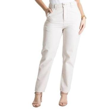 Imagem de Calça Linho Sawary Mom - 280120 - Bege 38-Feminino