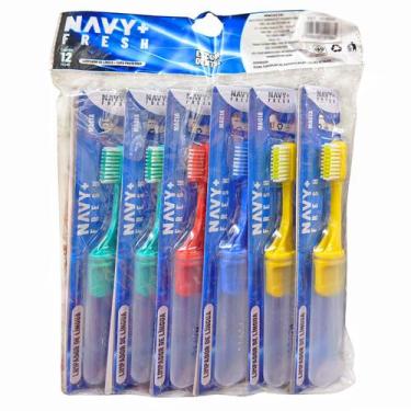 Imagem de Escova De Dente Macia Com Estojo Proteção Colorido Com 12 Unidades - N