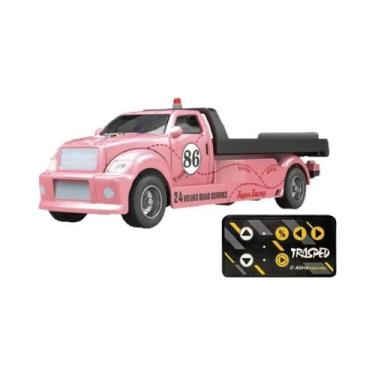 Imagem de Caminhão De Brinquedo Com Reboque Em Escala 1/64 Para Crianças, Contro