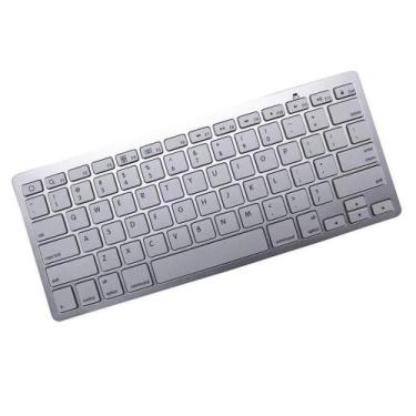 Imagem de Mini Teclado Bluetooth Para Pro Branco Prateado - DEX